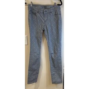 Prana Womens Kara Skinny Jeans Gray Floral Print Sz 4/27 Stretch Outdoor Unique